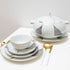 KINTSUGI ZELLIJ - SERVICE DE TABLE 25pcs DECORE À LA MAIN AVEC FIL D'OR 18 CARATS