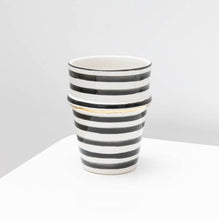 TERRA - SET DE 2 VERRES EN CERAMIQUE AVEC FIL D'OR