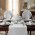 VENDANGES FILET PLATINE - SERVICE 19 PCS EN PORCELAINE FINE